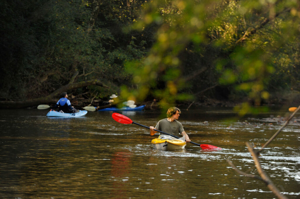 Visitors exploring waterways in Cabarrus County, NC