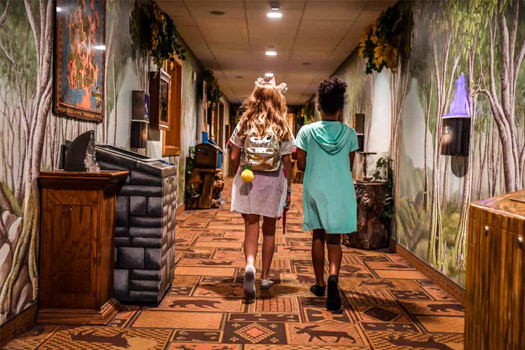 Guests exploring Great Wolf Lodge in Concord, NC