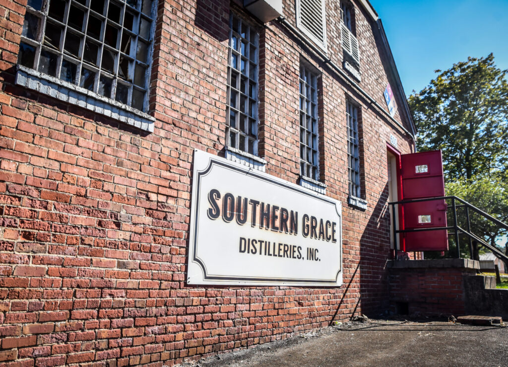 distillery exterior and sign